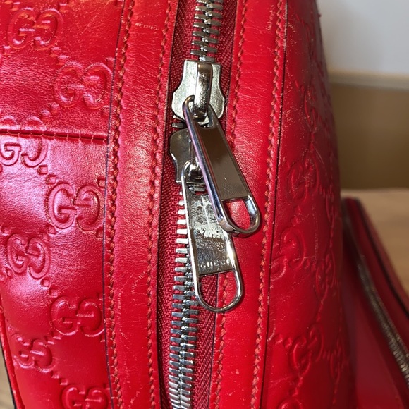 ❤️ Authentic Red Guccissima Leather Backpack - Picture 8 of 17